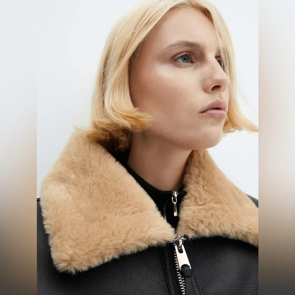 Jason Wu Shearling-lined bomber vest faux leather M - Picture 5 of 16